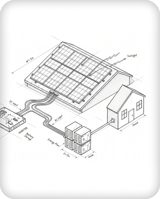 House with solar panels